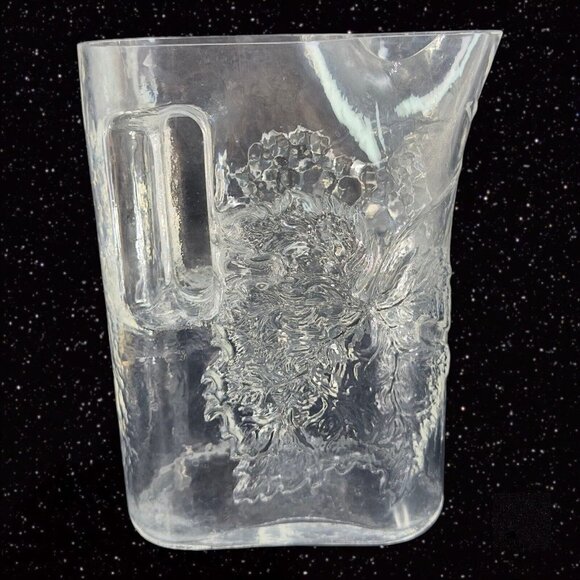 Vtg 1960s Mid-Century Modern C.J. RIEDEL Geometric Crystal Glass Pitcher Grape - Picture 11 of 14
